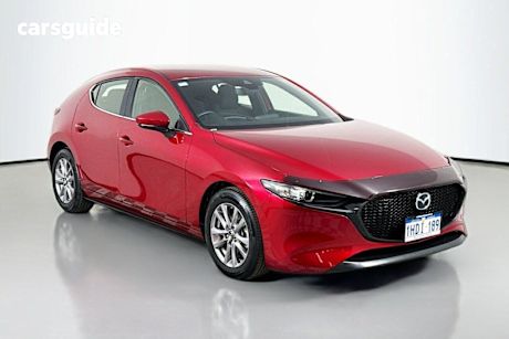 Red 2020 Mazda 3 Hatchback G20 Pure