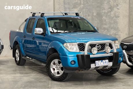 Blue 2007 Nissan Navara Dual Cab Pick-up St-X (4X4)
