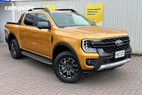 Yellow 2024 Ford Ranger Ute Tray WILDTRAK 4X4