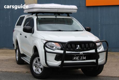 White 2017 Mitsubishi Triton Ute Tray GLX+ 4X4