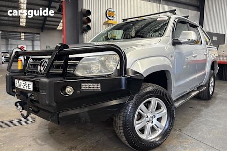 Silver 2014 Volkswagen Amarok Dual Cab Utility Tdi400 Highline (4X4)