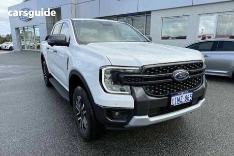 White 2024 Ford Ranger Ute Tray SPORT 4X4