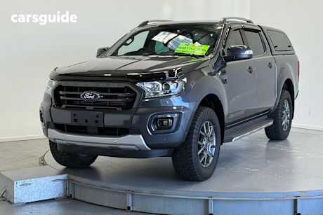 Grey 2019 Ford Ranger Double Cab Pick Up Wildtrak 2.0 (4X4)