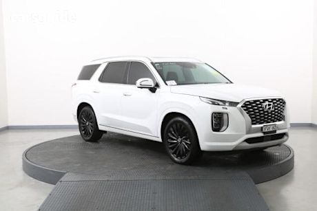 White 2022 Hyundai Palisade Wagon Highlander Black (7 Seat)
