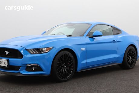 Blue 2017 Ford Mustang Coupe GT R