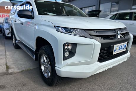White 2021 Mitsubishi Triton Ute Tray GLX+ 4X4