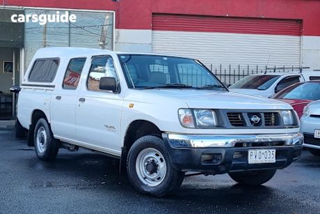 White 1999 Nissan Navara Dual Cab Pick-up Dx