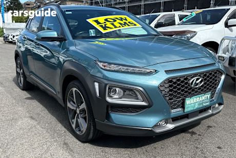 Blue 2020 Hyundai Kona Wagon Highlander S.Roof Yel (Fwd)