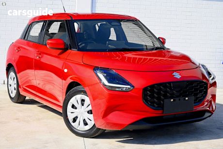 Red 2025 Suzuki Swift Hatch HYBRID F