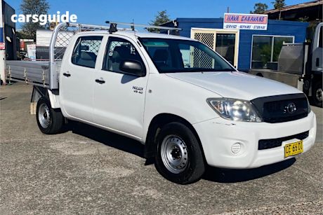 White 2010 Toyota Hilux Ute Tray SR R