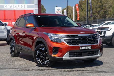 Orange 2022 Kia Seltos SUV SPORT+ F