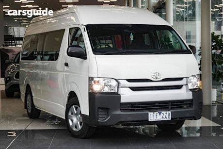 White 2015 Toyota HiAce Bus Commuter