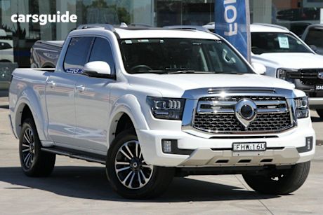 White 2024 GWM Cannon Alpha Dual Cab Utility Ultra Hybrid (4X4)