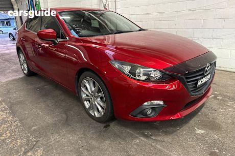 Red 2013 Mazda 3 Sedan Sp25