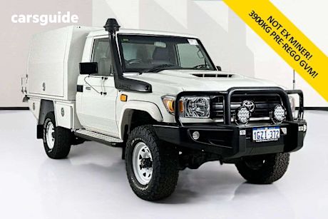 White 2019 Toyota Landcruiser Cab Chassis Workmate (4X4)