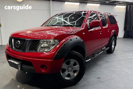 Red 2010 Nissan Navara Ute Tray ST 4X4
