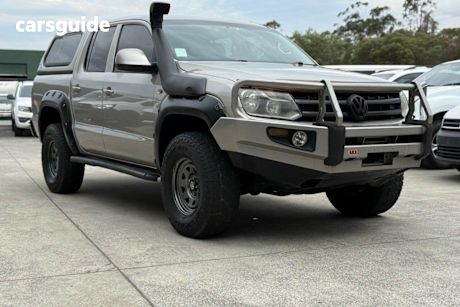 Silver 2012 Volkswagen Amarok Dual Cab Utility Tdi420 Trendline (4X4)
