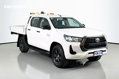 White 2021 Toyota Hilux Double Cab Chassis Sr (4X4)