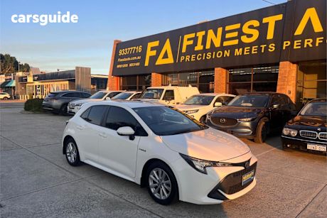 White 2019 Toyota Corolla Hatchback Ascent Sport (Hybrid)