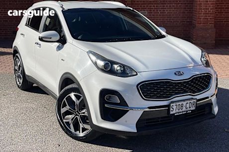 White 2019 Kia Sportage SUV SX+ 4X4