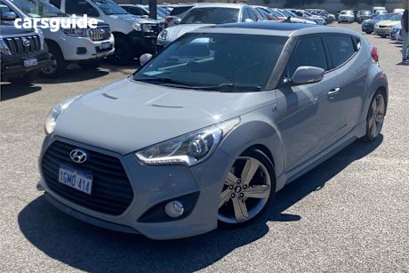 Grey 2014 Hyundai Veloster Coupe Sr Turbo