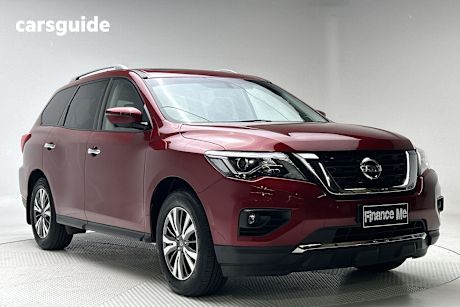 Red 2019 Nissan Pathfinder SUV ST-L F