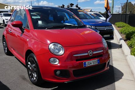Red 2015 Fiat 500 Hatch S F