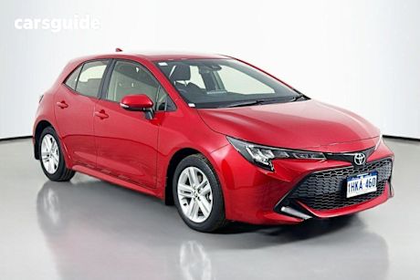 Red 2021 Toyota Corolla Sedan Ascent Sport + Navigation