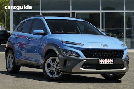 Blue 2021 Hyundai Kona Wagon Elite (Fwd)