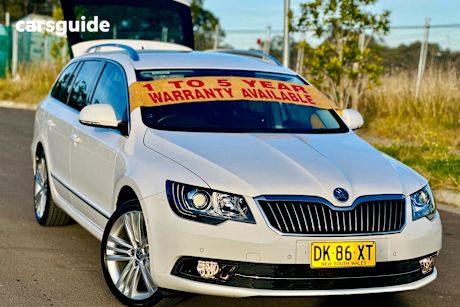 White 2014 Skoda Superb Wagon 125 Tdi Elegance