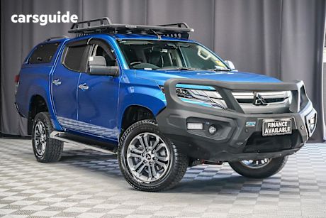 Blue 2019 Mitsubishi Triton Double Cab Pick Up Gls (4X4) Premium