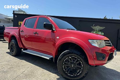 Red 2015 Mitsubishi Triton Double Cab Utility Glx
