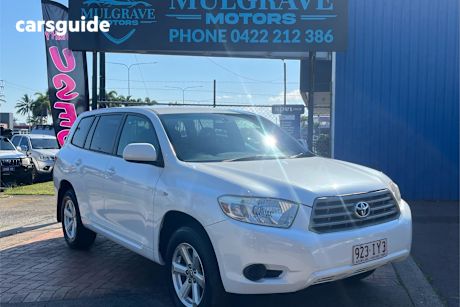 White 2009 Toyota Kluger Wagon Kx-R (4X4) 7 Seat
