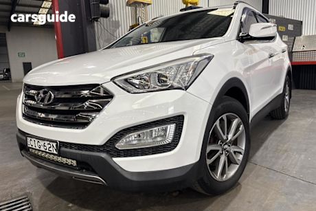 White 2012 Hyundai Santa FE Wagon Elite Crdi (4X4)