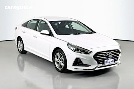 White 2018 Hyundai Sonata Sedan Active