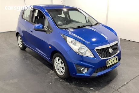 Blue 2010 Holden Barina Spark Hatchback Cd