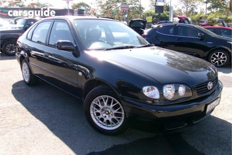 Black 2001 Toyota Corolla Liftback Ascent Seca