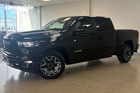 Black 2025 Ram 1500 Crew Cab Utility Laramie Sport Rambox So H/Cane