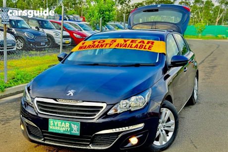 Blue 2015 Peugeot 308 Hatchback Active