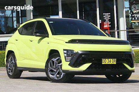 Yellow 2024 Hyundai Kona SUV HYBRID PREMIUM N LINE F