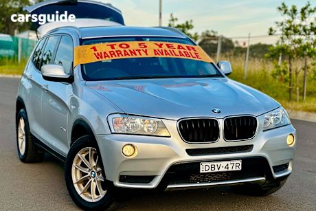 Silver 2012 BMW X3 Wagon Xdrive 20D