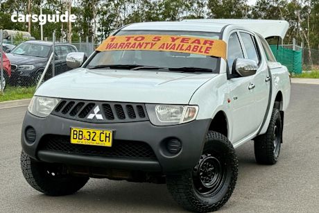 White 2009 Mitsubishi Triton Double Cab Utility Glx