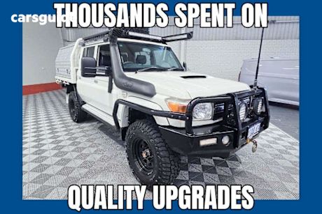 White 2015 Toyota Landcruiser Ute Tray GXL 4X4