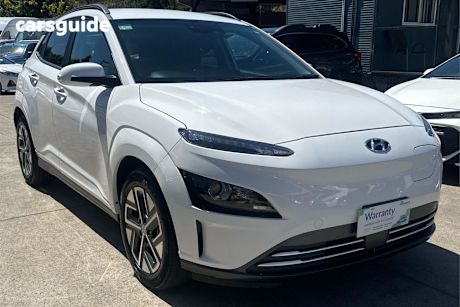 White 2023 Hyundai Kona SUV ELECTRIC ELITE F