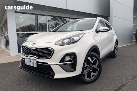 White 2021 Kia Sportage SUV SX+ 4X4