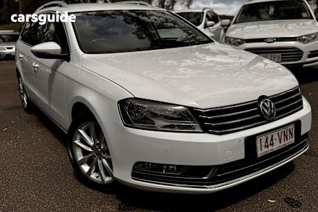 White 2014 Volkswagen Passat Wagon 130 Tdi Highline