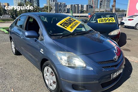 Blue 2008 Toyota Yaris Sedan YRS F