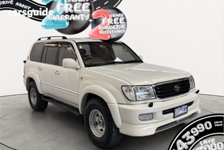 White 1999 Toyota Landcruiser SUV VX LIMITED G SELECTION