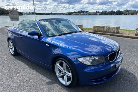Blue 2008 BMW 125I Convertible