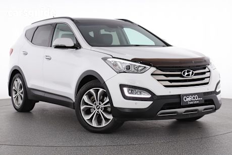 White 2015 Hyundai Santa FE SUV HIGHLANDER 4X4